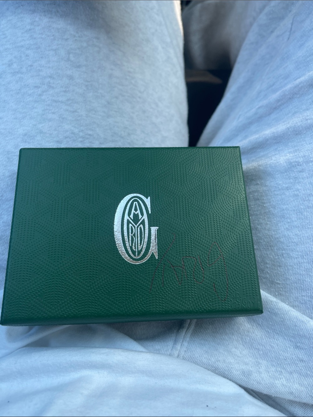 Goyard Dark Green Monogram Cuff Link Case